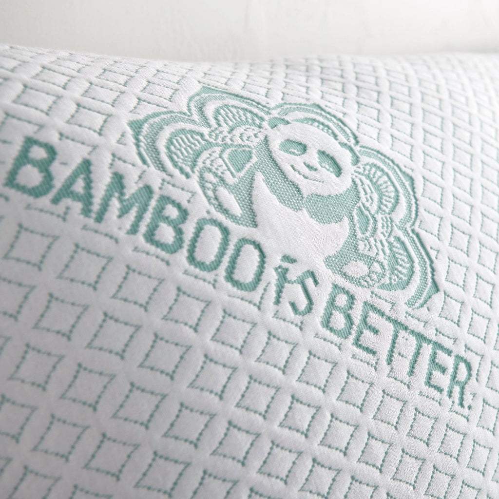 Cooling bamboo pillow with breathable cover for temperature regulation