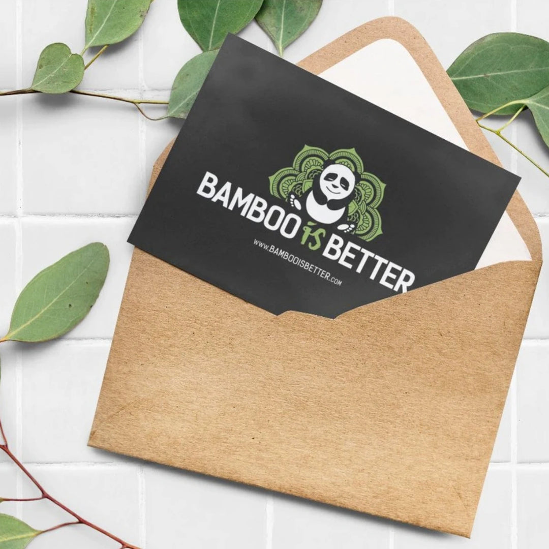 Eco-conscious Bamboo Is Better gift card—perfect for gifting sustainable bamboo essentials
