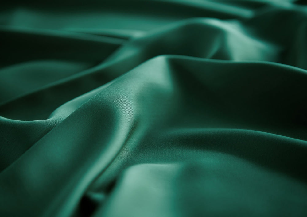 Emerald Green Signature Flat Sheet — close-up fabric detail