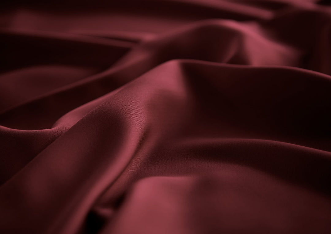 Ruby Red Signature Flat Sheet — close-up fabric detail