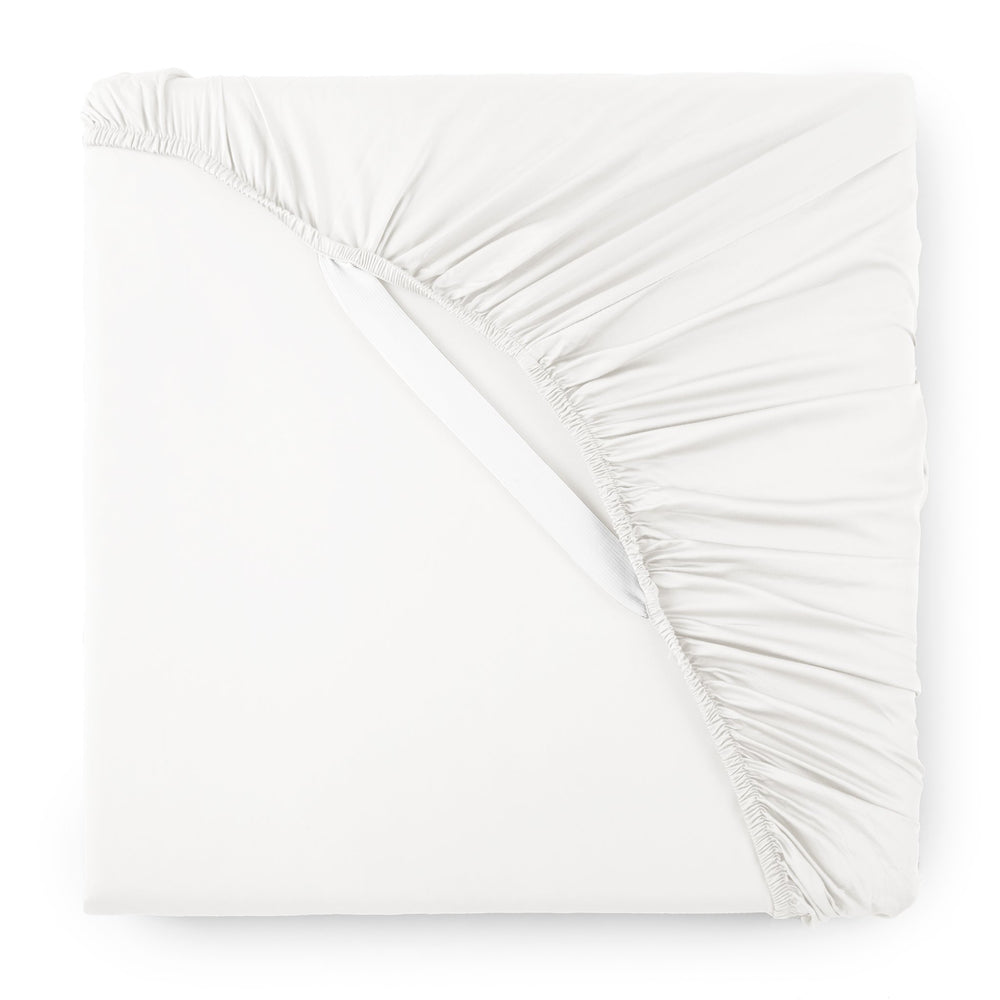 White Signature Fitted Sheet — Cooling Bamboo, silo product shot