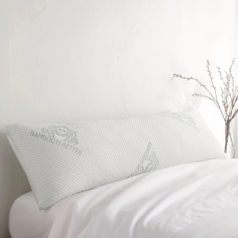 Body pillow built on Build Your Pillow — bamboo cover, adjustable fill