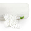 Bamboo bolster pillow with adjustable filling and washable cover, offering breathable support and customizable comfort