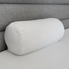 Side view of the cooling bamboo bolster pillow showcasing its breathable fabric and ergonomic cylindrical shape