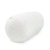 Side view of cooling bamboo bolster pillow showcasing cylindrical shape and breathable fabric for supportive, eco-friendly comfort
