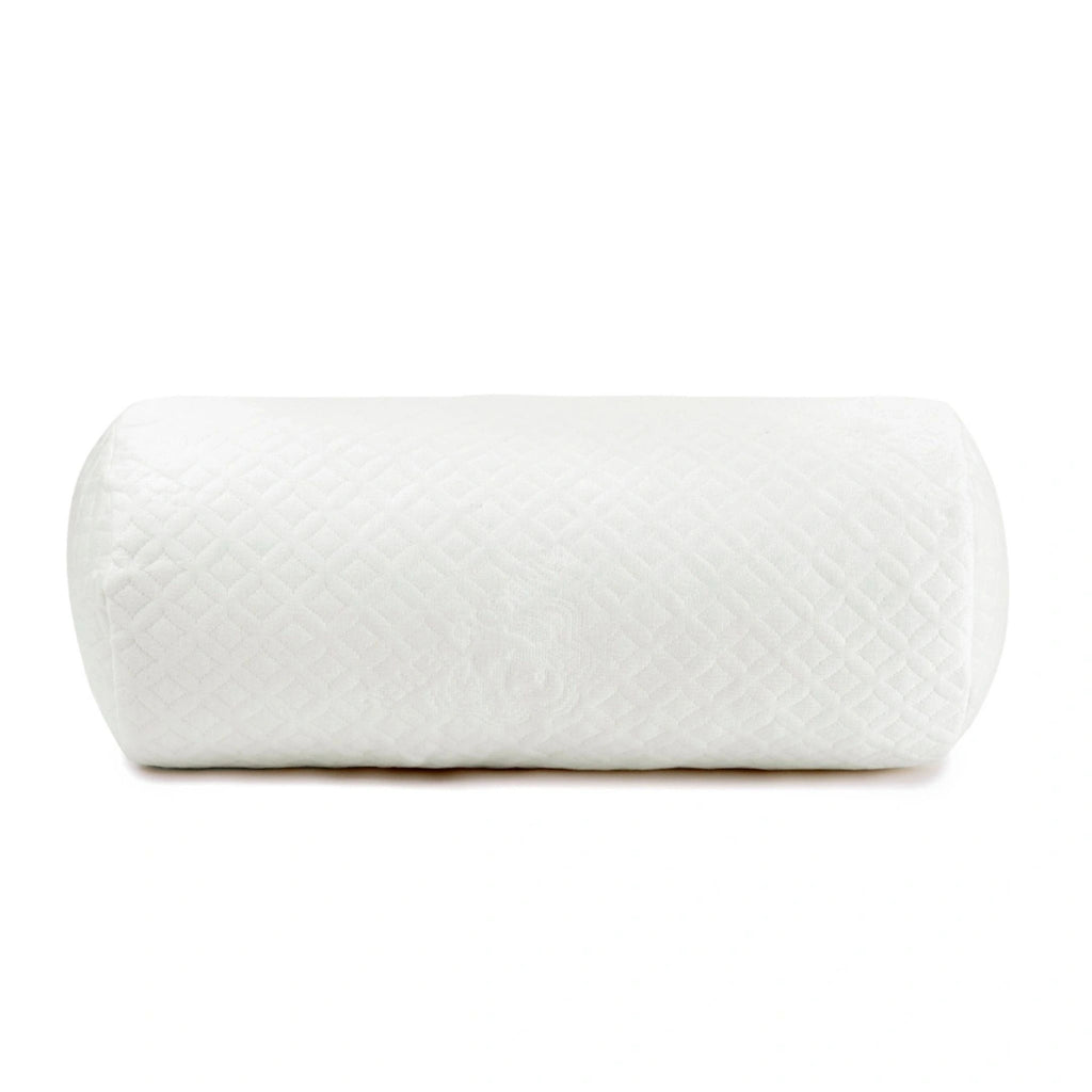 Cooling bamboo bolster pillow featuring breathable fabric and ergonomic support, ideal for back, neck, or leg comfort