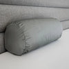 Light gray cooling bamboo bolster pillowcase made from breathable, moisture-wicking fabric for enhanced comfort