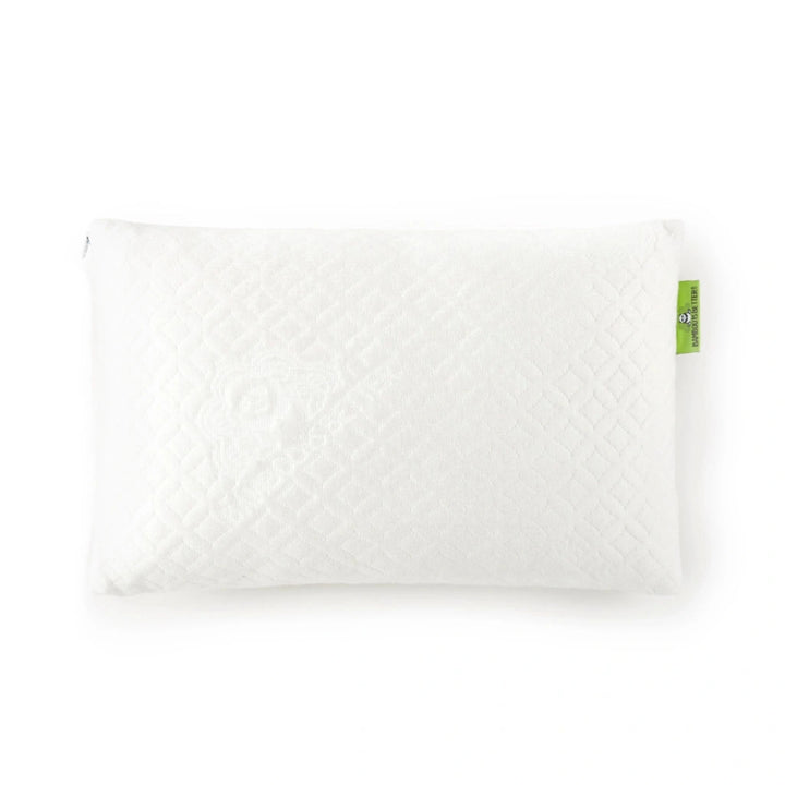 Cooling bamboo lumbar pillow designed for ergonomic back support, featuring breathable fabric and adjustable comfort for office or home use