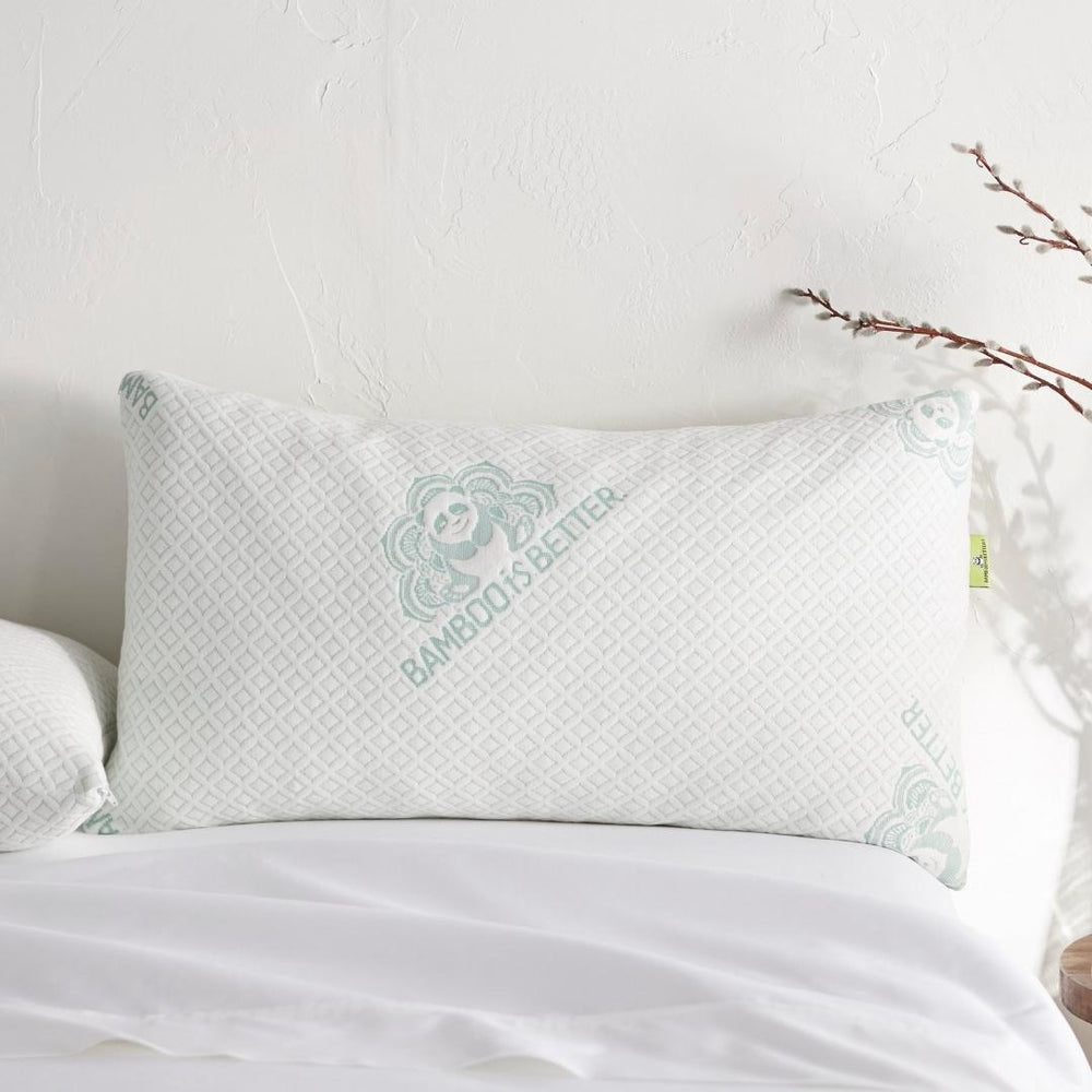 Bamboo Is Better pillow featuring a breathable and supportive bamboo-infused cover, offering comfort and eco-friendly sleep solutions.






