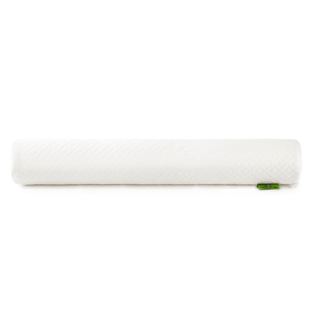 Bamboo twist noodle pillow laid flat, perfect for leg and knee alignment.