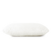 Ergonomic spa pillow side profile showing plush bamboo fabric and support structure